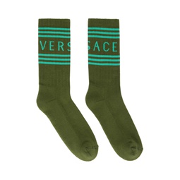 Green Athletic Socks 232404M220000