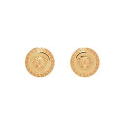 Gold Tribute Medusa Stud Earrings 241404F022001