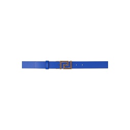 Black   Blue Greca Reversible Belt 231404M131006