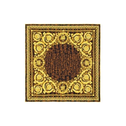 Brown   Gold Barocco Scarf 232404M150001