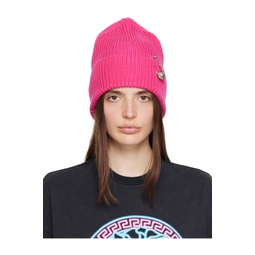 Pink Safety Pin Beanie 232404F014000