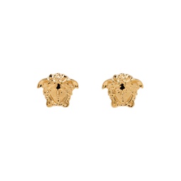 Gold Medusa Head Earrings 241404M144002