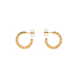 Gold Greca Hoop Earrings 241404F022003