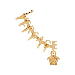 Gold Medusa Logo Single Cuff Earring 241404F022020