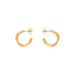 Gold Greca Quilting Earrings 241404M144010