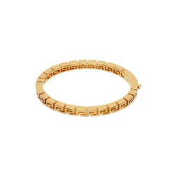 Gold Greca Bangle Bracelet 241404M142039