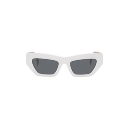 White Cat Eye Sunglasses 231404F005034
