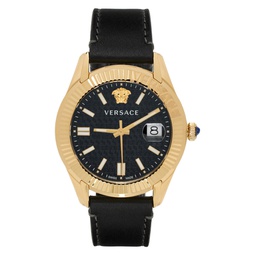 Black   Gold Greca Time Watch 241404M165004