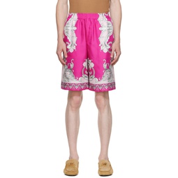 Pink Baroque Shorts 222404M193001