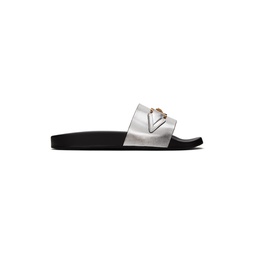 Silver Medusa Biggie Slides 222404M234008