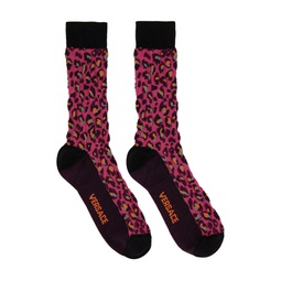 Pink Leopard Socks 222404M220034