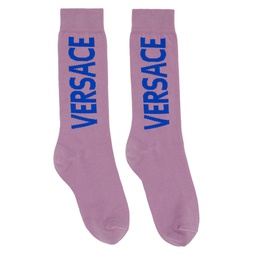 Purple Logo Socks 222404M220016