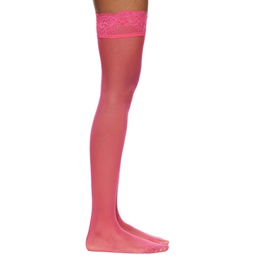 Pink Lace Stockings 231404F076021