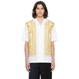 White   Gold Barocco Shirt 241404M192029