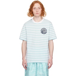 White   Blue Nautical Stripe T Shirt 241404M213003
