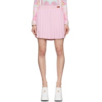 Pink Pleated Miniskirt 221404F090011