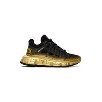 Black   Gold Trigreca Sneakers 241404M237010