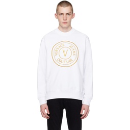 White V Emblem Sweatshirt 241202M204003