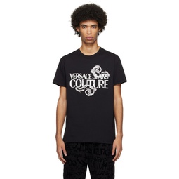 Black Watercolor Couture T Shirt 241202M213021