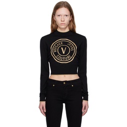 Black V Emblem Sweater 232202F096002