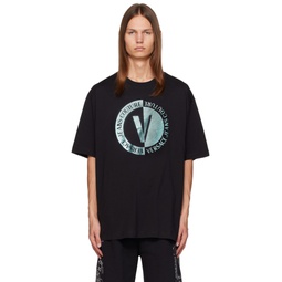 Black V Emblem T Shirt 232202M213013