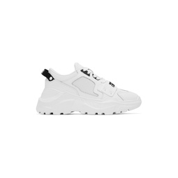 White Speedtrack Logo Sneakers 241202M237020