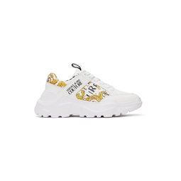 White Chain Couture Speedtrack Sneakers 241202M237018