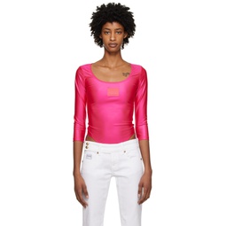 Pink Patch Bodysuit 231202F358001