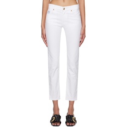 White Slim Fit Jeans 231202F069000