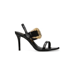Black Baroque Emily Slingback Heeled Sandals 241202F125004