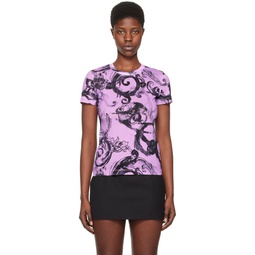 Purple Watercolor Couture T Shirt 241202F110004