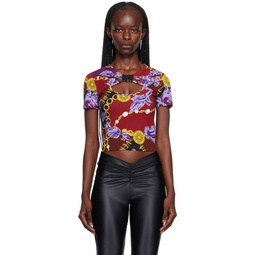 Purple   Burgundy Chain Couture T Shirt 232202F110017