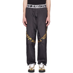 Black Graphic Trousers 231202M191010