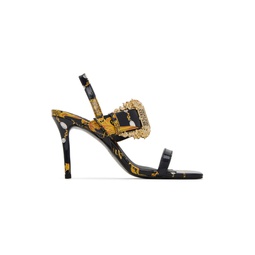 Black   Gold Emily Baroque Heeled Sandals 232202F125003
