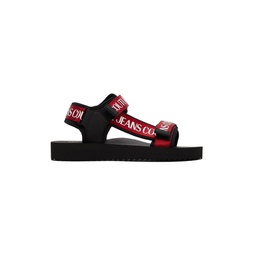 Black   Red Fondo Strap Sandals 221202M234018