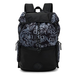 Black V Emblem Backpack 231202M166012