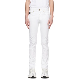 White Slim Fit Jeans 241202M186006