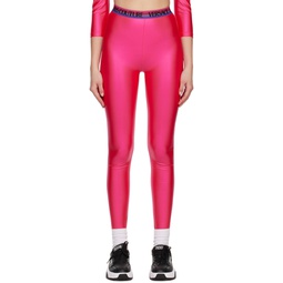 Pink Shiny Leggings 231202F085002