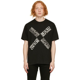Black Cross T shirt 222202M213059