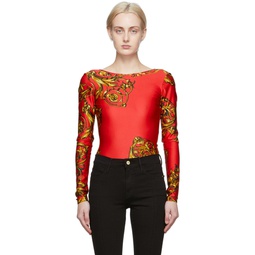 Red Regalia Baroque Bodysuit 221202F358009