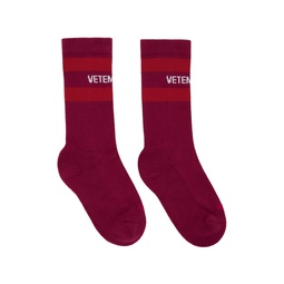 Red Iconic Socks 231669M220002