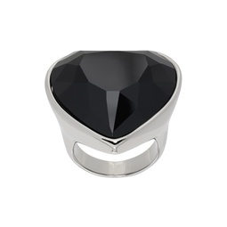 Silver Crystal Heart Ring 241669M147005