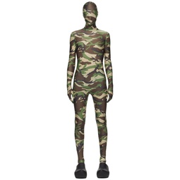 Khaki Camouflage Jumpsuit 232669M190012