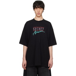 Black Secret Admirer T Shirt 241669M213031