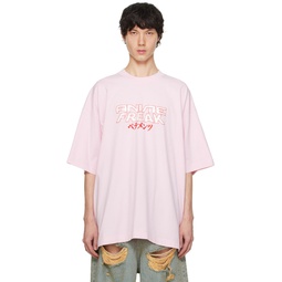 Pink Anime Freak T Shirt 241669M213036