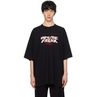 Black Anime Freak T Shirt 241669M213037