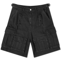 VETEMENTS Multi Pocket Cargo Denim Shorts Black