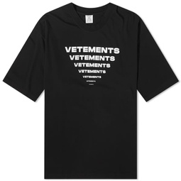 VETEMENTS Pyramid Logo T-Shirt Black