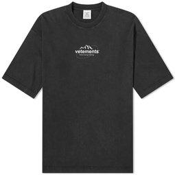 VETEMENTS Spring Water Logo T-Shirt Black