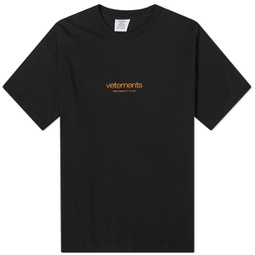 VETEMENTS Urban Logo T-Shirt Black